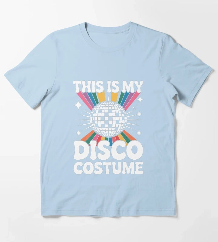 1970s Disco Party 70s T-Shirt Sky Blue