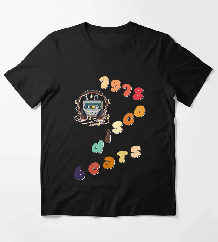 1978 Disco Beats Text Art T-Shirt