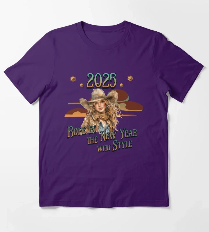 2025 Rope In The New Year With Style design T-Shirt Purple
