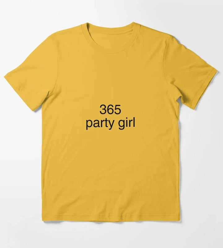 365 party girl brat T-Shirt Yellow