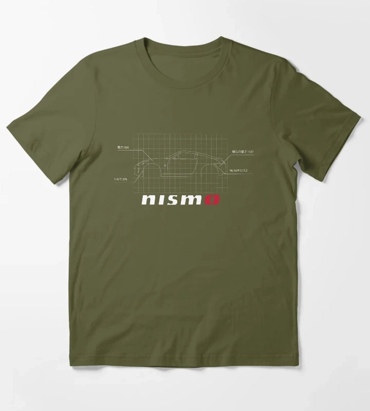 370z Nismo Blueprint T-Shirt Olive Green