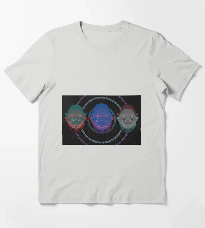 3 Monkeys T-Shirt Light Grey