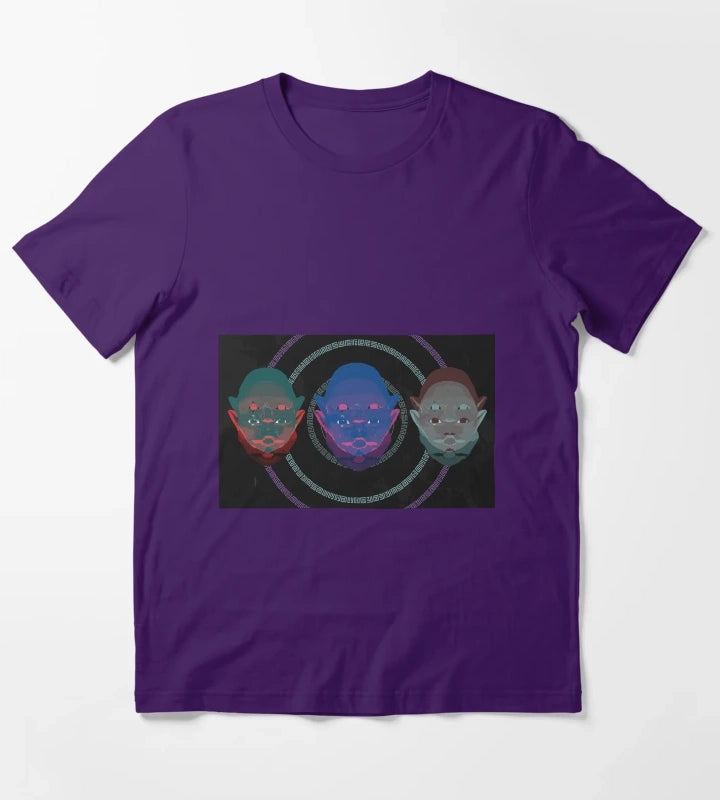 3 Monkeys T-Shirt Purple