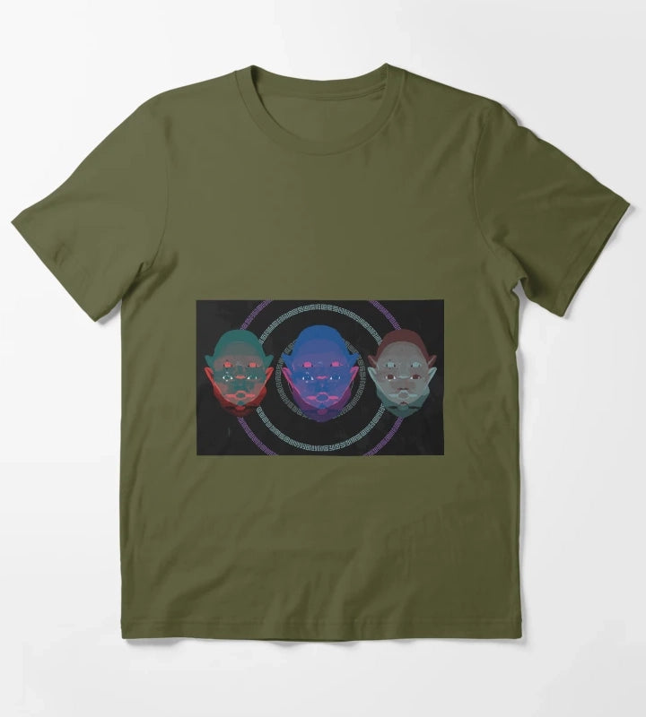 3 Monkeys T-Shirt Olive Green