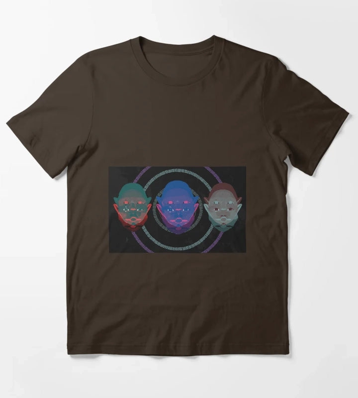 3 Monkeys T-Shirt Brown