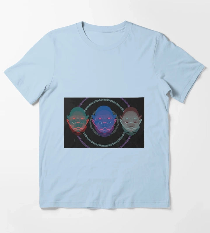 3 Monkeys T-Shirt Sky Blue