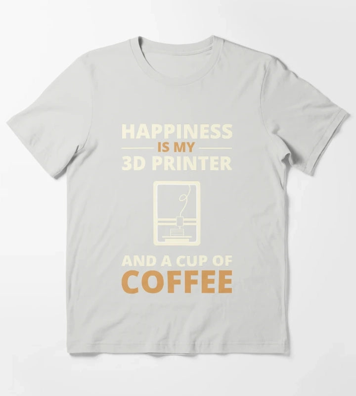 3d Printing Coffee T-Shirt Light Grey