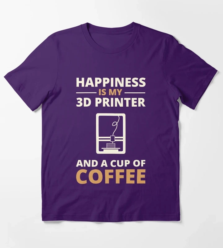 3d Printing Coffee T-Shirt Purple