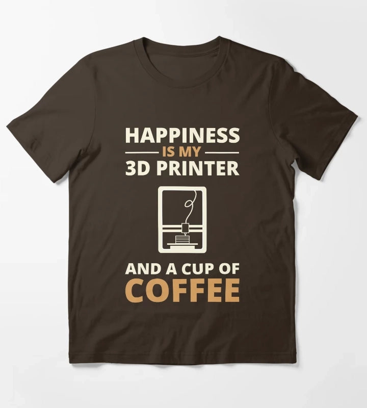 3d Printing Coffee T-Shirt Brown