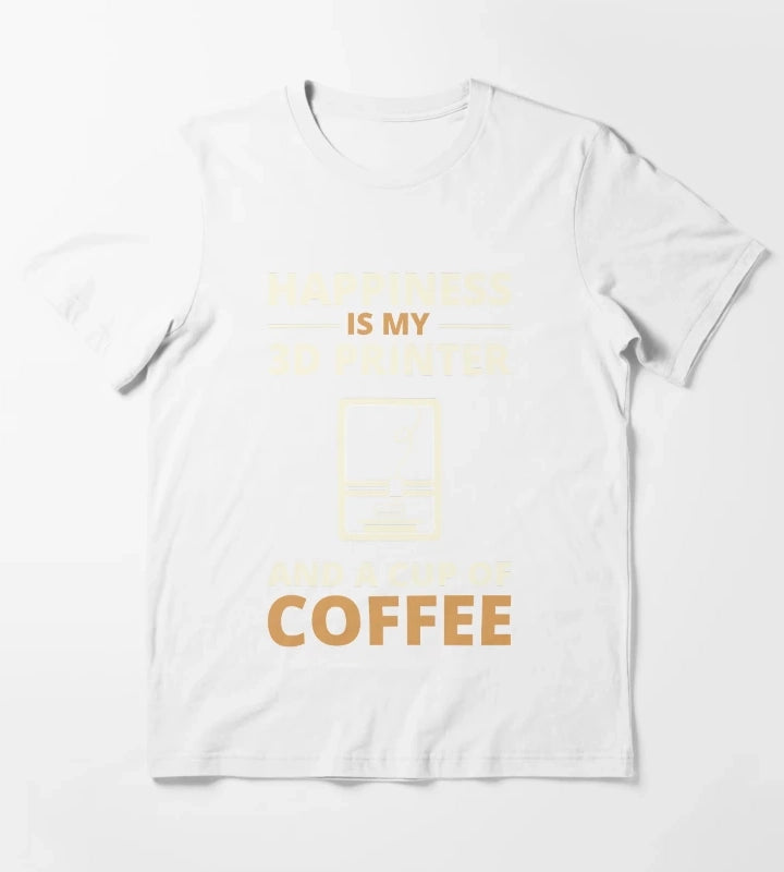 3d Printing Coffee T-Shirt White