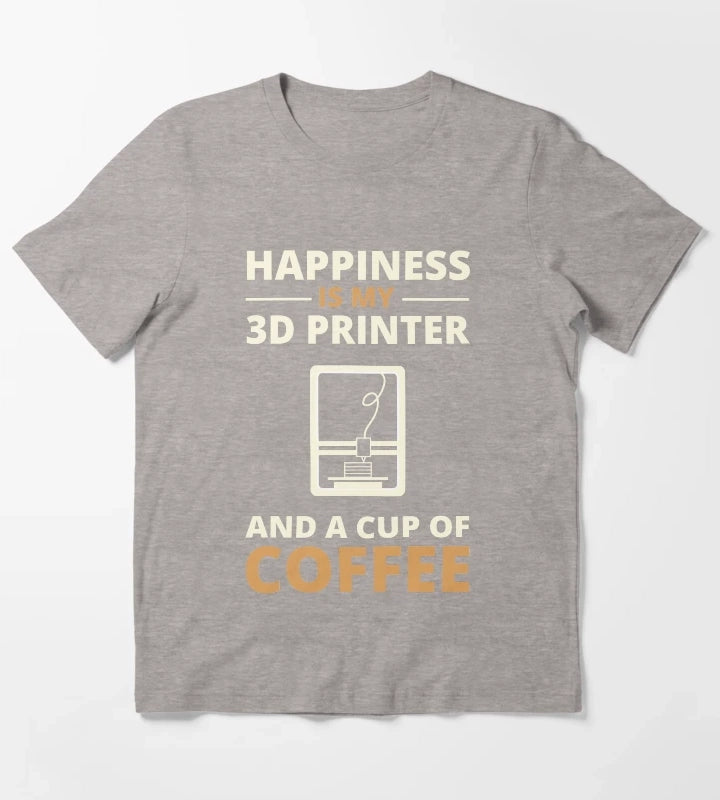 3d Printing Coffee T-Shirt Heather Grey