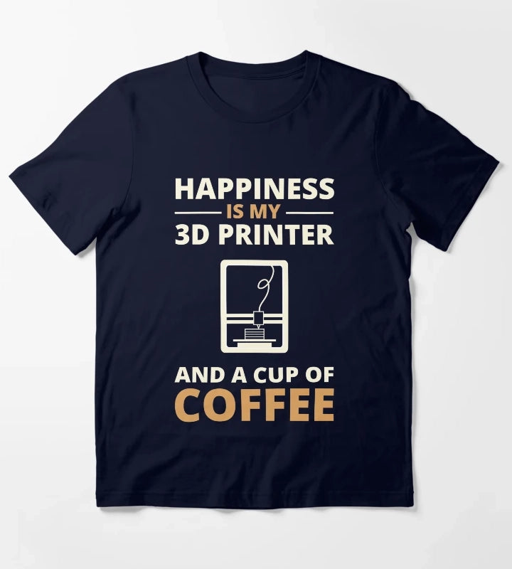 3d Printing Coffee T-Shirt Navy