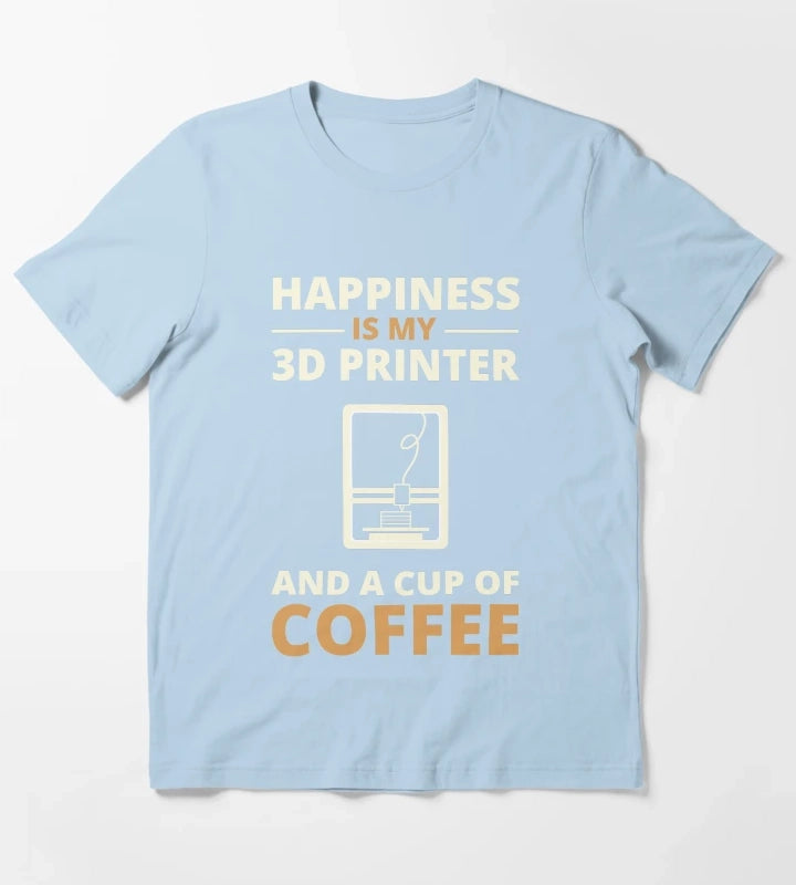 3d Printing Coffee T-Shirt Sky Blue
