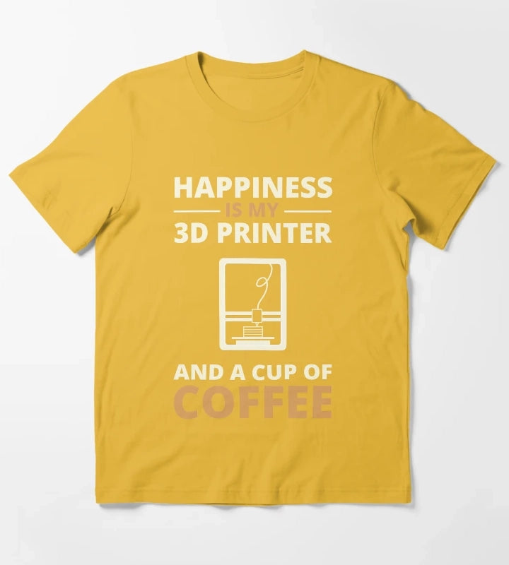 3d Printing Coffee T-Shirt Yellow