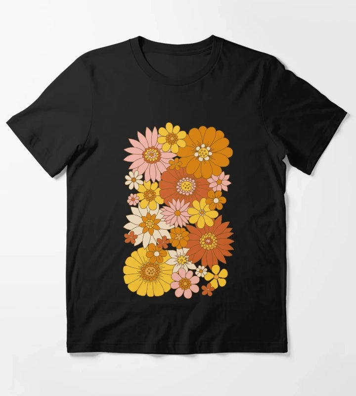 60s Retro Daisy Floral T-Shirt