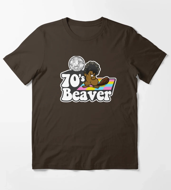 70s Beaver T-Shirt Brown