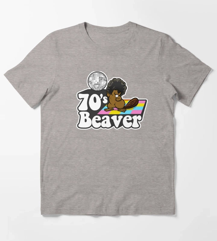 70s Beaver T-Shirt Heather Grey