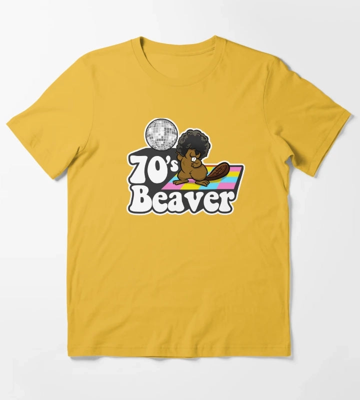 70s Beaver T-Shirt Yellow