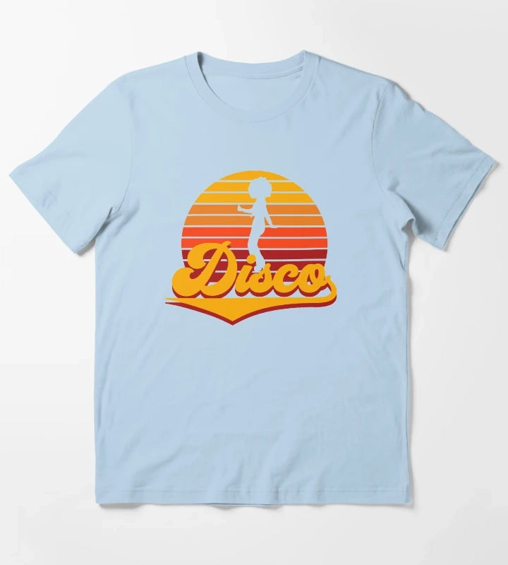 70s Disco Soul T-Shirt Sky Blue