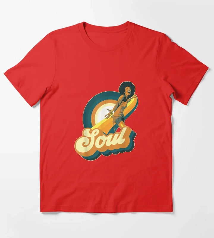70s Funk Afro Disco Soul T-Shirt Red