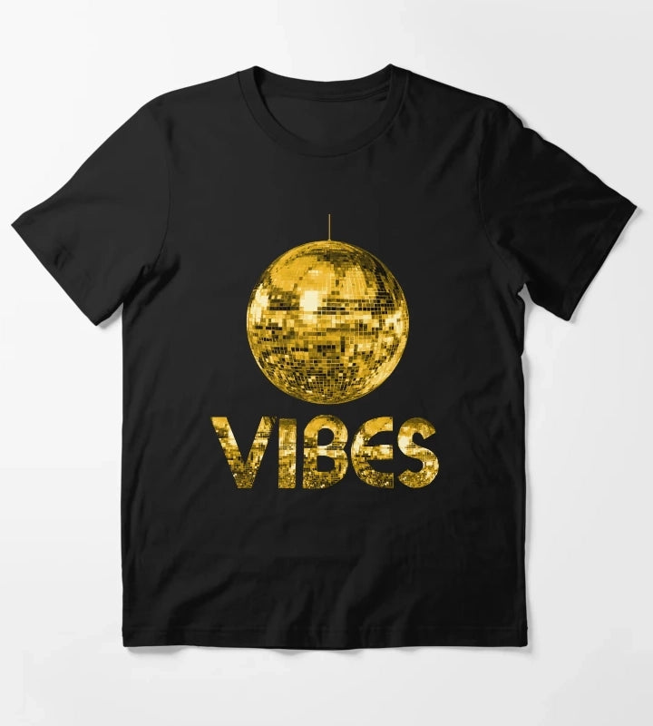 70s Gold Discoball Vibes T-Shirt