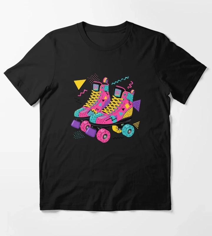 80s Retro Roller Skate Disco Vibes T-Shirt