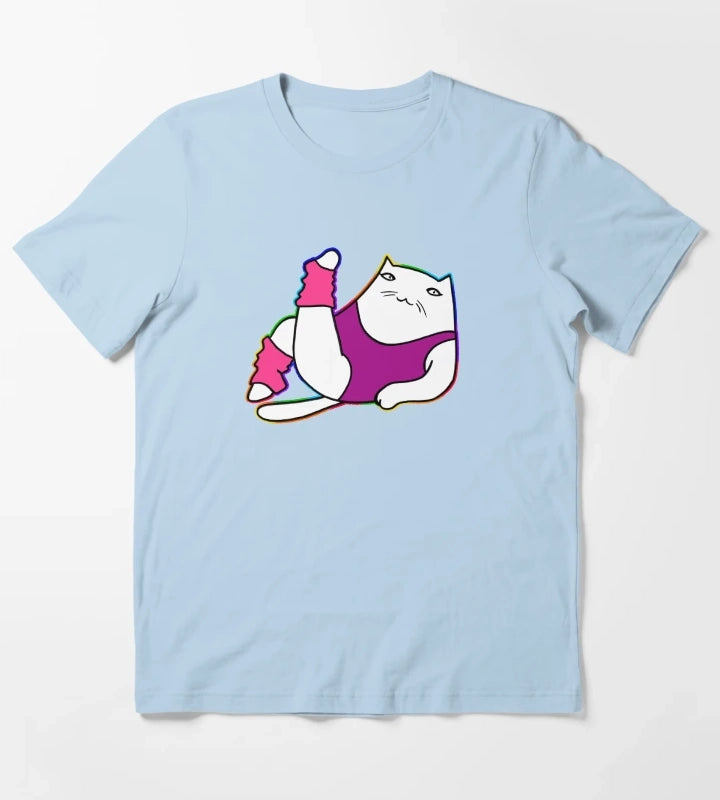 80s workout T-Shirt Sky Blue