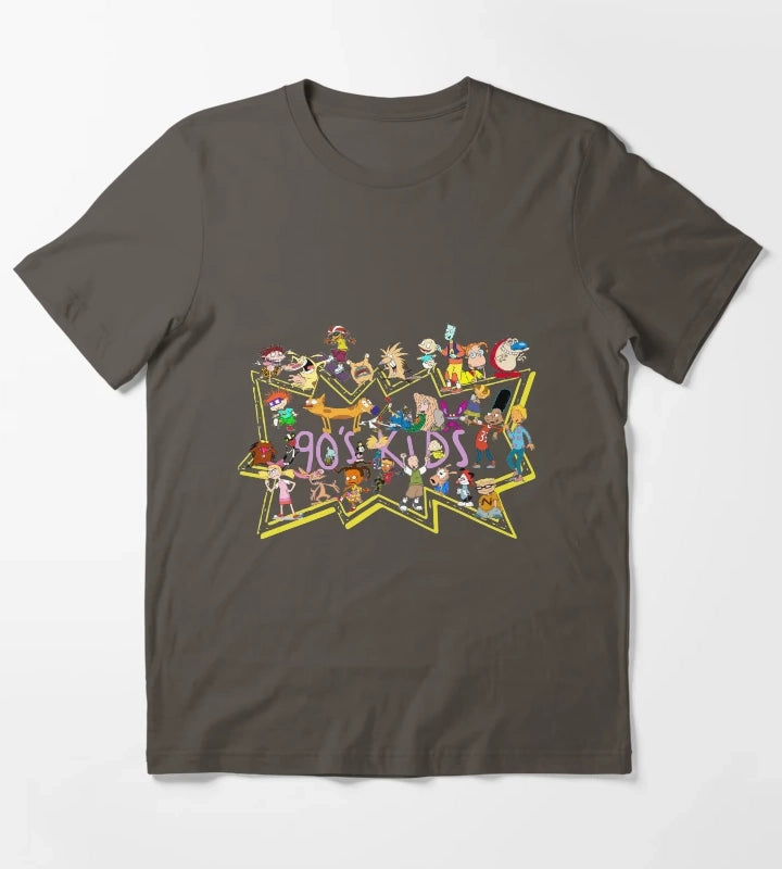 90s Kid Nickelodeon T-Shirt Dark Grey