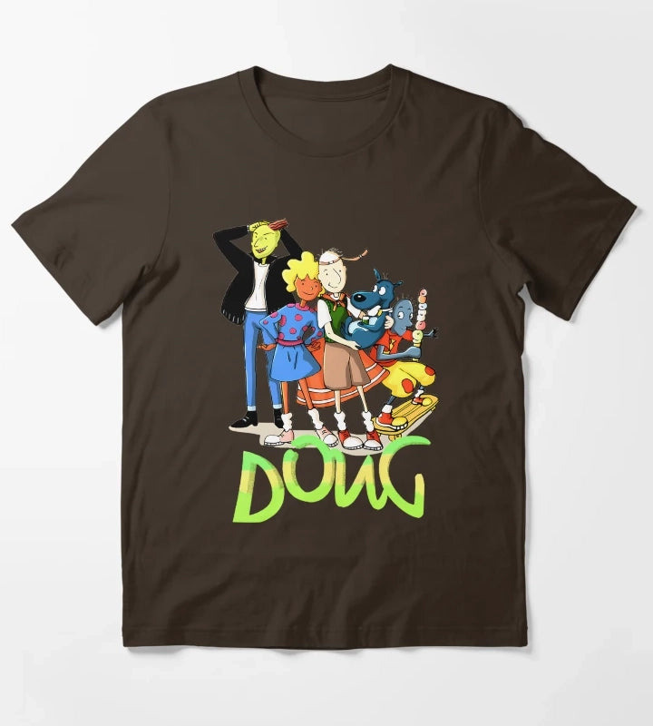 90s Skater Cartoon Character T-Shirt Brown