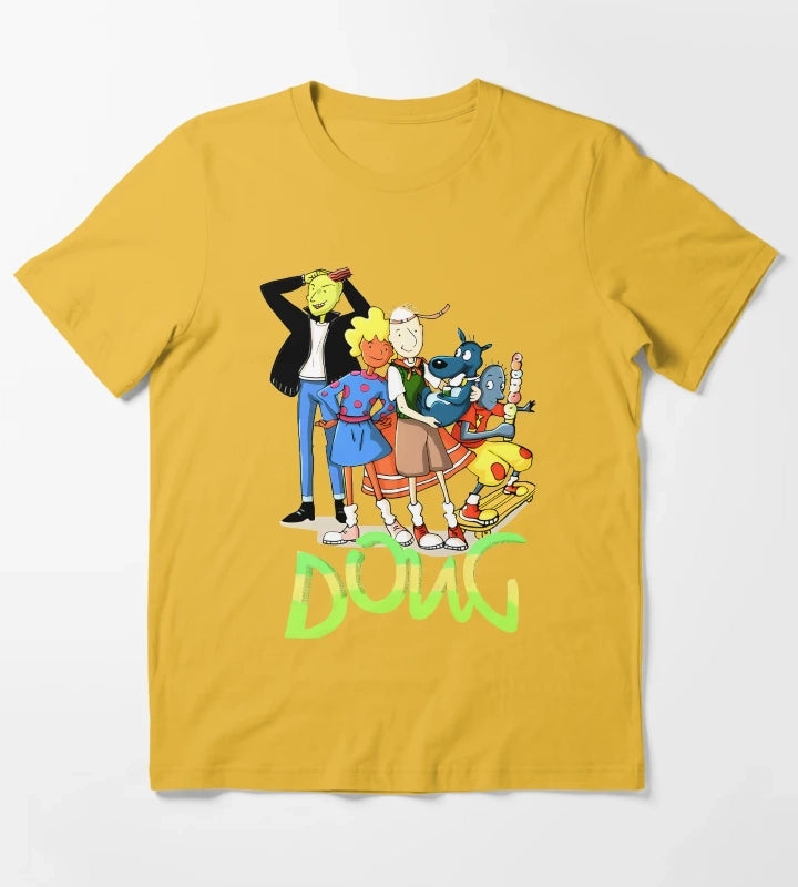 90s Skater Cartoon Character T-Shirt Yellow