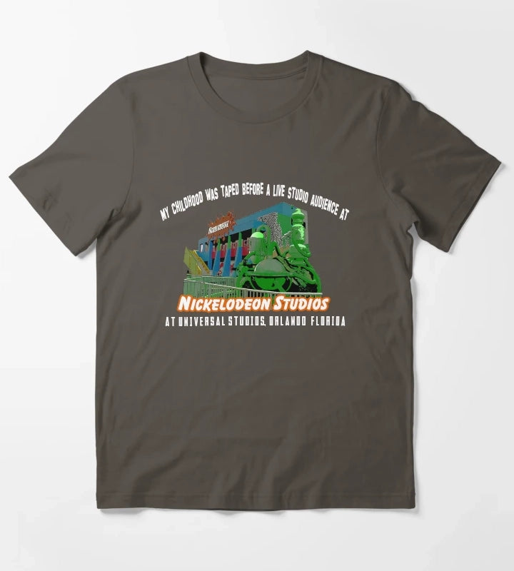 90s Taped Before A Live Studio Audience Nickelodeon Studios Tribute T-Shirt Dark Grey