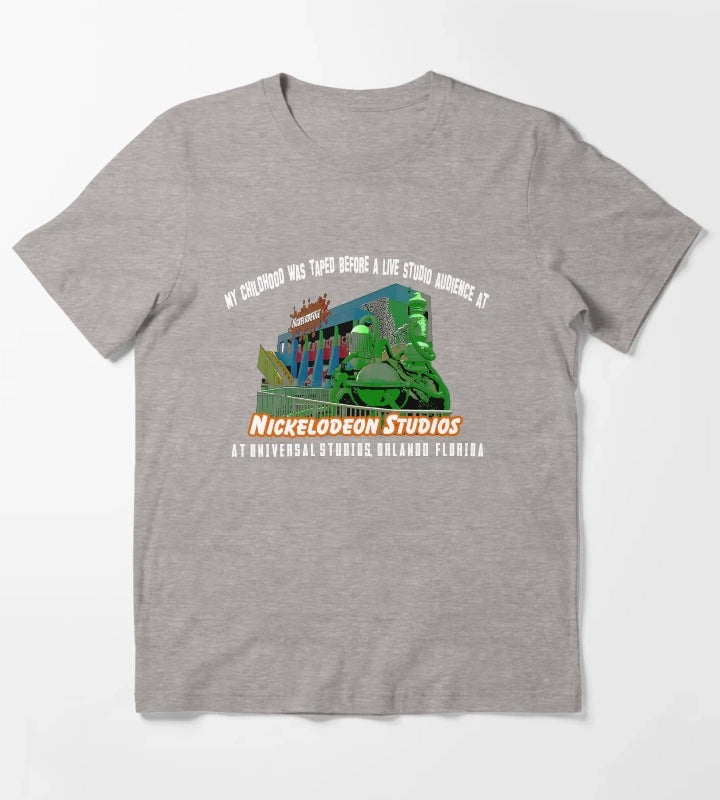 90s Taped Before A Live Studio Audience Nickelodeon Studios Tribute T-Shirt Heather Grey