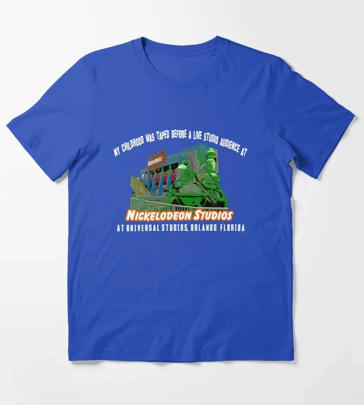 90s Taped Before A Live Studio Audience Nickelodeon Studios Tribute T-Shirt Blue