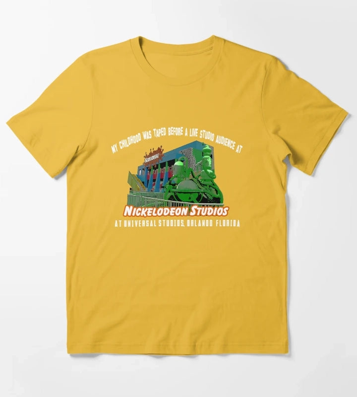 90s Taped Before A Live Studio Audience Nickelodeon Studios Tribute T-Shirt Yellow