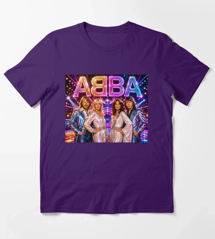 ABBA Flashy Press moment T-Shirt Purple