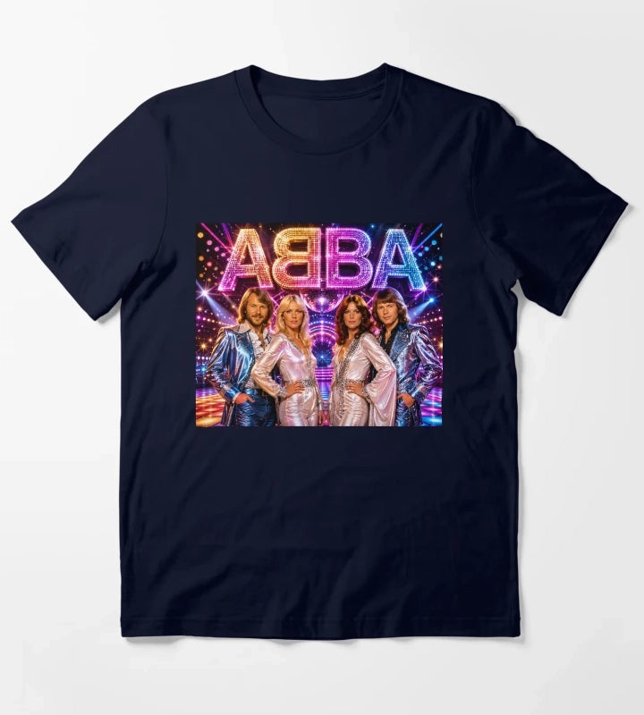 ABBA Flashy Press moment T-Shirt Navy