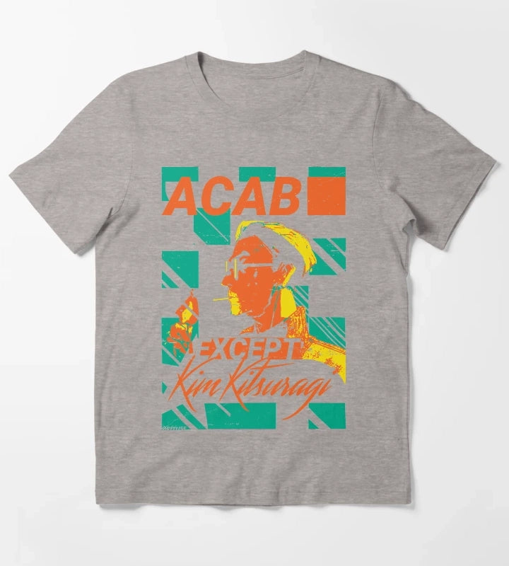 ACAB Except Kim kitsuragi T-Shirt Heather Grey