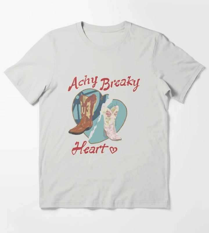 ACHY BREAKY HEART T-Shirt Light Grey