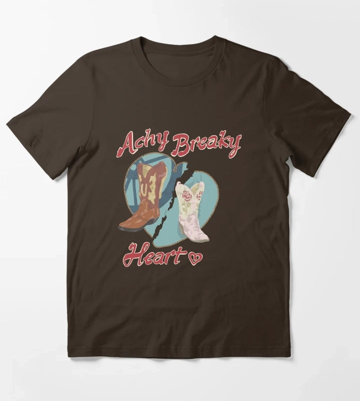 ACHY BREAKY HEART T-Shirt Brown