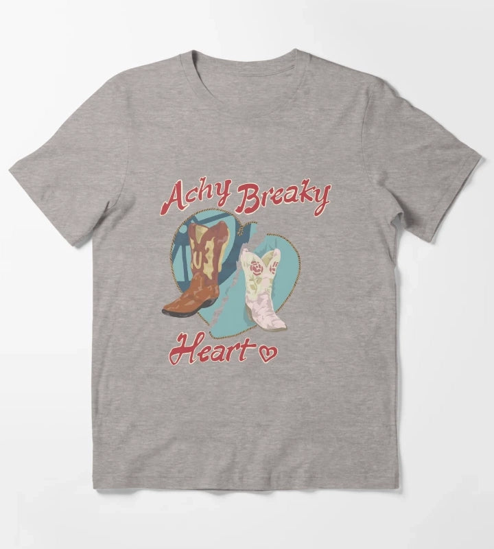 ACHY BREAKY HEART T-Shirt Heather Grey