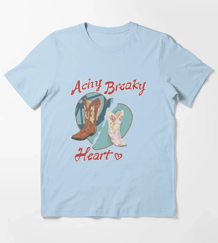 ACHY BREAKY HEART T-Shirt Sky Blue