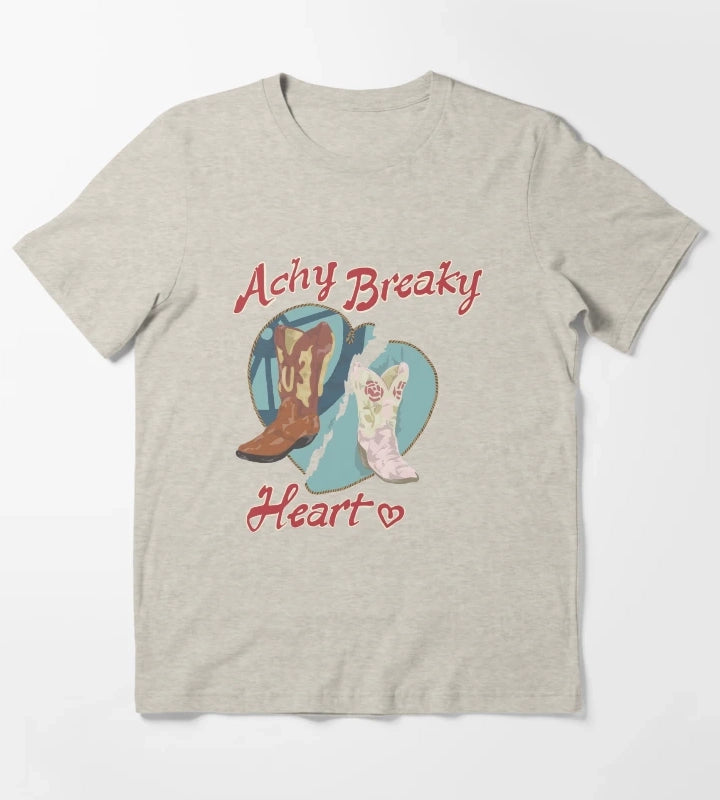ACHY BREAKY HEART T-Shirt Cream