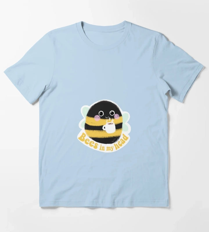 ADHD Bee bees in my head T-Shirt Sky Blue