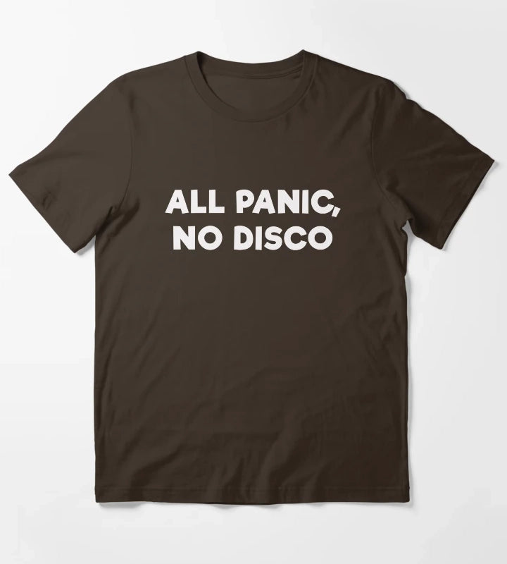 ALL PANIC NO DISCO T-Shirt Brown
