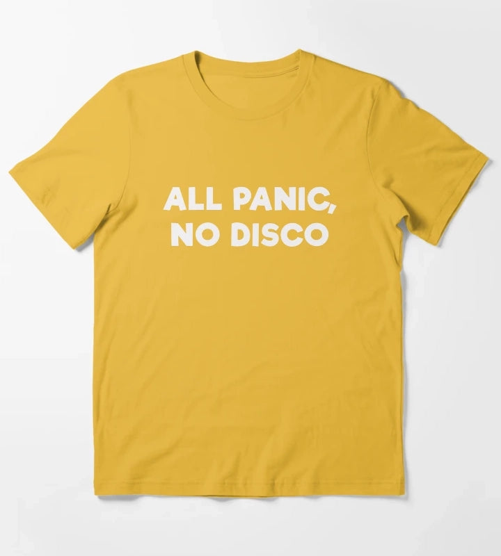 ALL PANIC NO DISCO T-Shirt Yellow