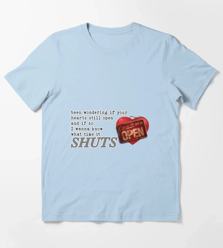 AM Do I Wanna Know Lyrics T-Shirt Sky Blue