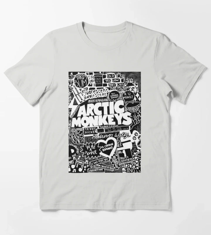AM Typo T-Shirt Light Grey