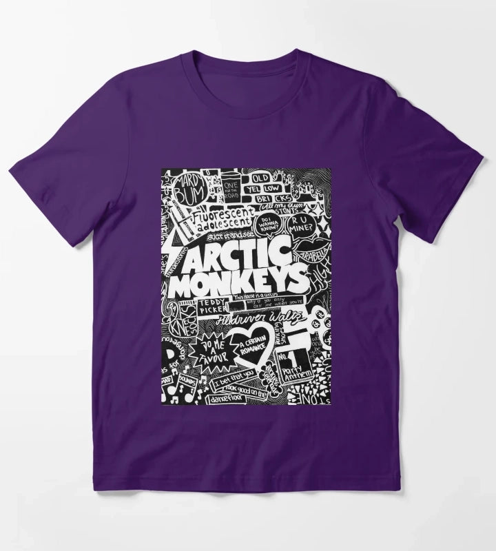 AM Typo T-Shirt Purple