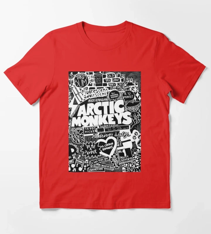 AM Typo T-Shirt Red