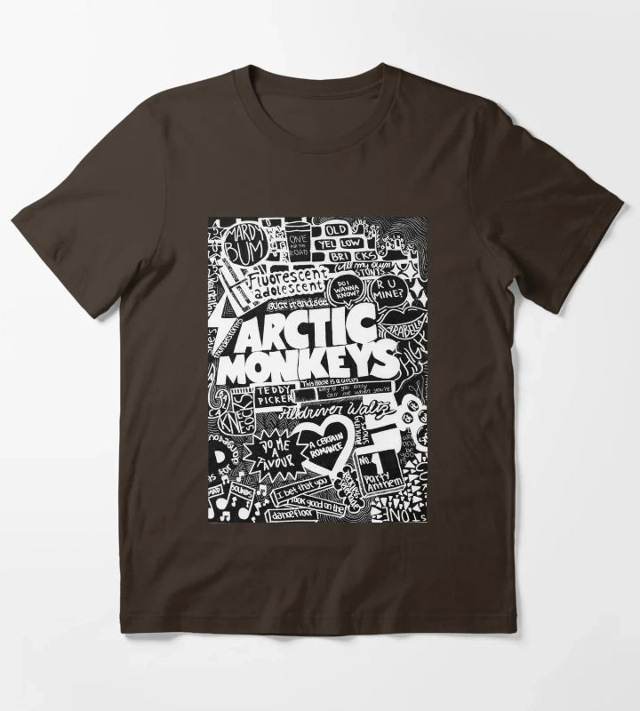 AM Typo T-Shirt Brown